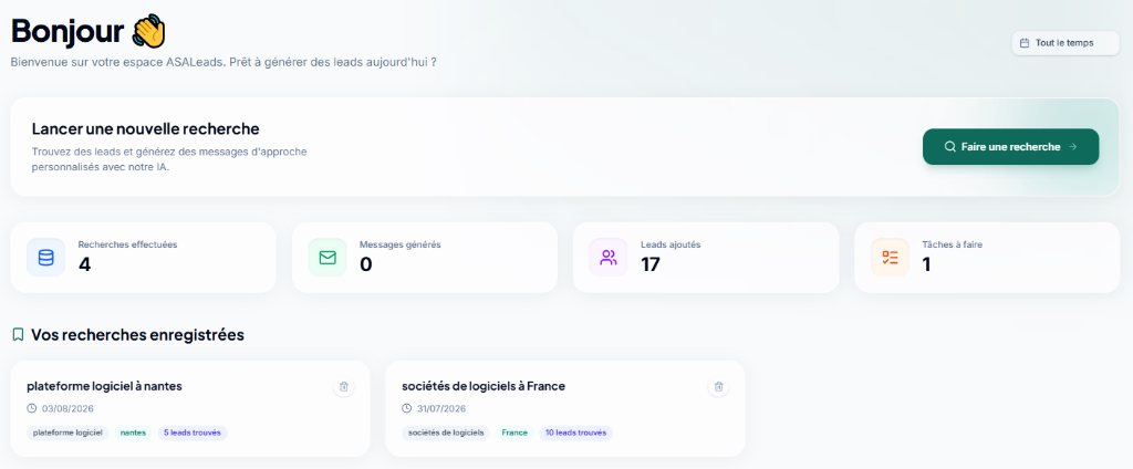 ASAleads Interface